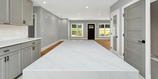 Calacatta-Gold-Quartz-Kitchen-Island-with-waterfall-sides